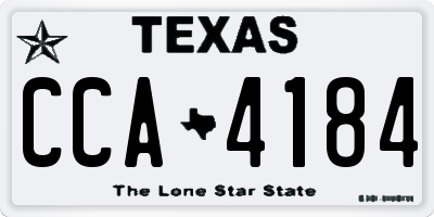 TX license plate CCA4184