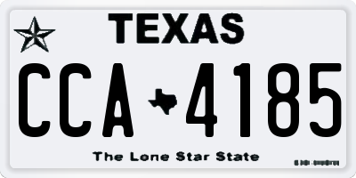 TX license plate CCA4185
