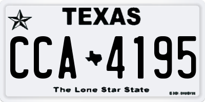 TX license plate CCA4195