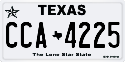 TX license plate CCA4225