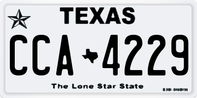 TX license plate CCA4229