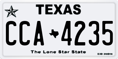 TX license plate CCA4235