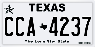 TX license plate CCA4237
