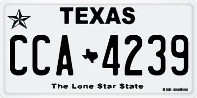 TX license plate CCA4239