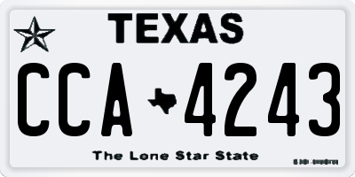 TX license plate CCA4243