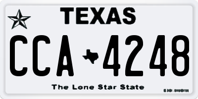 TX license plate CCA4248
