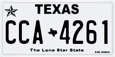 TX license plate CCA4261