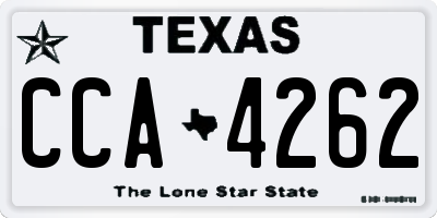 TX license plate CCA4262