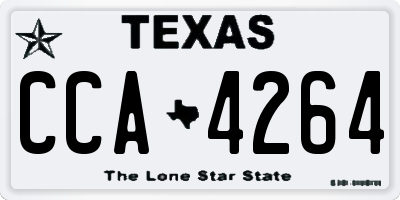 TX license plate CCA4264