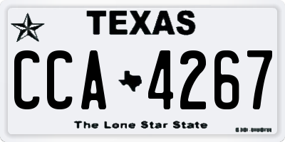 TX license plate CCA4267