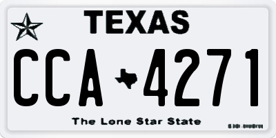 TX license plate CCA4271
