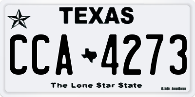 TX license plate CCA4273