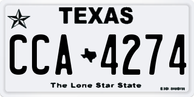 TX license plate CCA4274