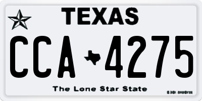 TX license plate CCA4275