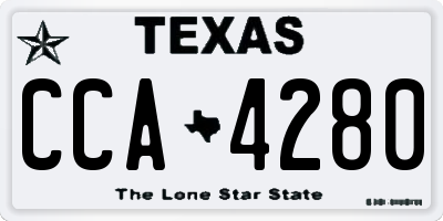 TX license plate CCA4280