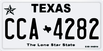 TX license plate CCA4282
