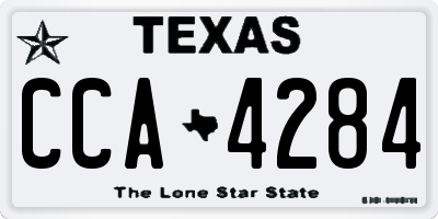 TX license plate CCA4284