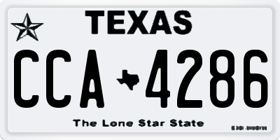 TX license plate CCA4286
