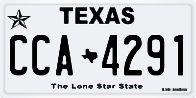 TX license plate CCA4291