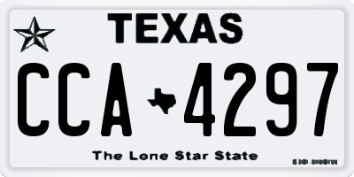 TX license plate CCA4297