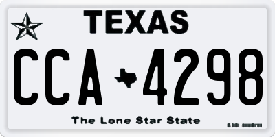 TX license plate CCA4298