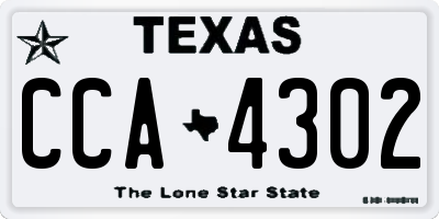 TX license plate CCA4302