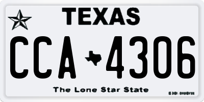 TX license plate CCA4306