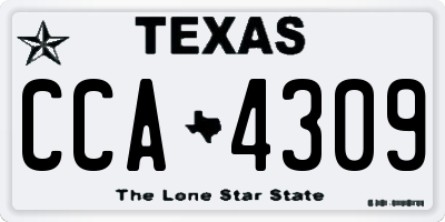 TX license plate CCA4309