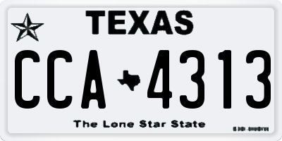 TX license plate CCA4313