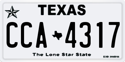 TX license plate CCA4317