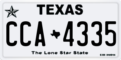 TX license plate CCA4335