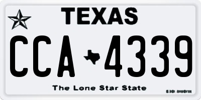 TX license plate CCA4339