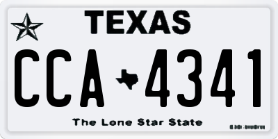 TX license plate CCA4341