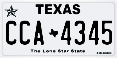 TX license plate CCA4345