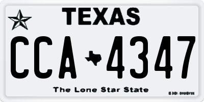 TX license plate CCA4347