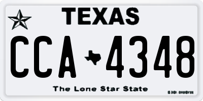 TX license plate CCA4348