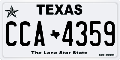 TX license plate CCA4359