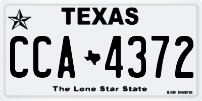 TX license plate CCA4372