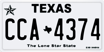 TX license plate CCA4374