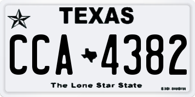 TX license plate CCA4382