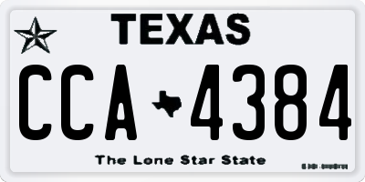 TX license plate CCA4384
