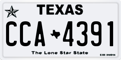 TX license plate CCA4391
