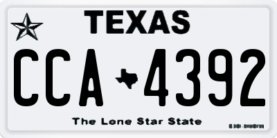 TX license plate CCA4392