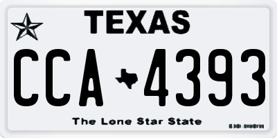 TX license plate CCA4393