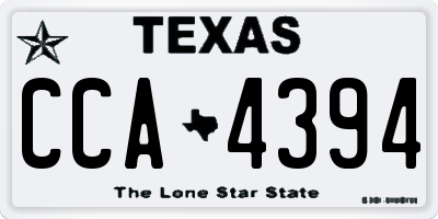 TX license plate CCA4394