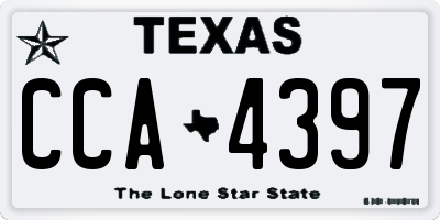 TX license plate CCA4397