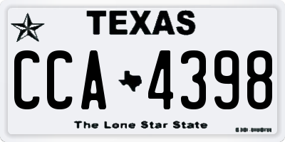 TX license plate CCA4398