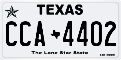 TX license plate CCA4402