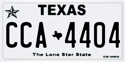 TX license plate CCA4404