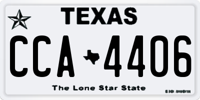 TX license plate CCA4406